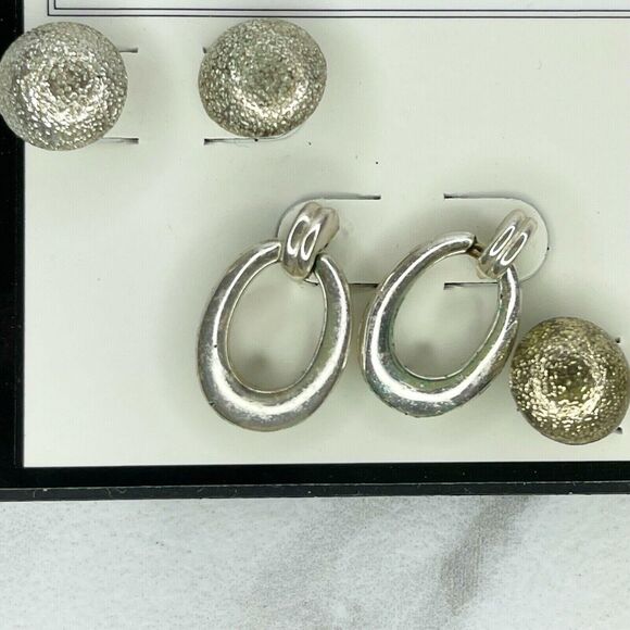 Dana Buchman Set of 3 Post Stud Pierced Earrings - Picture 4 of 5